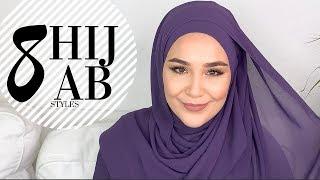 8 easy loose hijab styles I 8 kolay sal bağlama modeli I 8 einfache Bindetechniken für Schals