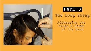 Long Razored Shag Haircut Tutorial - Full Fringe Bangs - Part 3