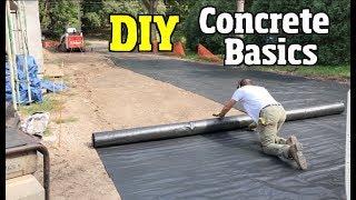 Concrete basics for Beginners from top to bottom, ground prep, rebar, sealing & protecting