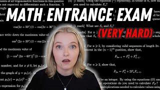 The Hardest Mathematics Entrance Exam