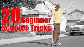 LEARNING 20 EASY SCOOTER TRICKS IN 10 MINUTES *TRICKS FOR BEGINNERS*