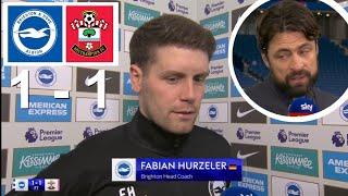 Fabian Hurzeler Russell Martin Post Match Interview Brighton 1 vs 1 Southampton 29/11/2024