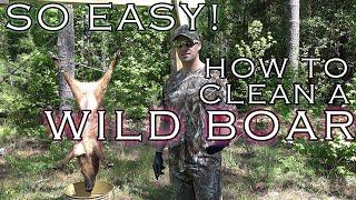 Wild Game Processing - BEST WAY TO SKIN A WILD BOAR! How to Quarter a Wild Boar / Hog / Pig!