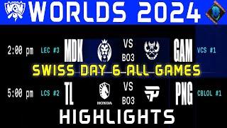 Worlds Highlights ALL GAMES Day 6 | Worlds Swiss Stage 2024 | By Onivia