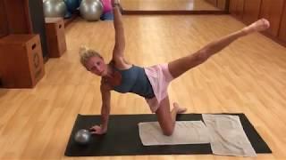 Flexible Core Balance with small medicine balls exercise tutorial