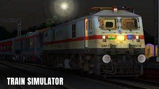 Indian Railways Train Simulator Pc Gameplay || Full Night Journey With Heavy Traffic