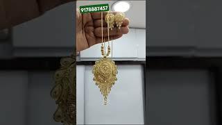 Dokia chain with earrings set ️ look like a real gold 🪙 booking 9178887457 #dokia #shots #ytshorts
