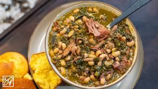 New Years Black Eyed Peas with  Collard Greens