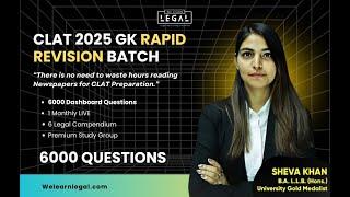 Current Affair Rapid batch For CLAT 2025 -  We learn legal