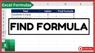 How to Use Find Formula in Excel || Find Function in Excel || Urdu / Hindi