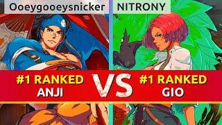 GGST ▰ Ooeygooeysnicker (#1 Ranked Anji) vs NITRONY (#1 Ranked Giovanna). High Level Gameplay