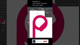 Letter P Logo Design with Gradient in Illustrator Tutorial.