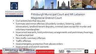 Democracy in America - Overview of PA Court of Common Pleas & Magisterial Elections