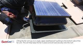 QuietCool AFR SLR Solar Roof Mount Attic Fan Installation on Tile Roofs