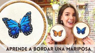 Cómo bordar una mariposa  | Tutorial de Bordado Paso a Paso