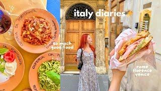 6 days in italy  everything we ate  exploring markets, sunset views  rome, florence + venice!