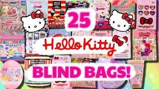 UNBOXING 25 HELLO KITTY AND FRIENDS BLIND BAGS!! (Actually it's 26, Amazon Delayed Shipping..lol)