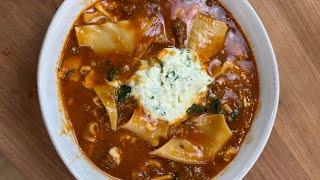 My second attempt making Lasagna Soup | MyHealthyDish