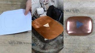 구독자 10,000명 기념 구리 유튜브 버튼/Celebrating 10,000 subscribers copper YouTube button(#shorts)