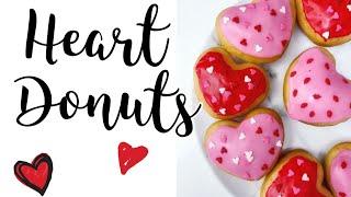 Heart Shaped Donuts - Valentine Special | How to make Heart Donuts | Easy Donuts Recipe