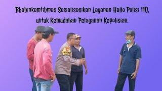 Bhabinkamtibmas Sosialisasikan Layanan Hallo Polisi 110, untuk Kemudahan Pelayanan Kepolisian.