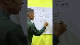 Rationalization of surds by conjugate. #maths #mathematics #mathstutor #mathskills #arithmetic