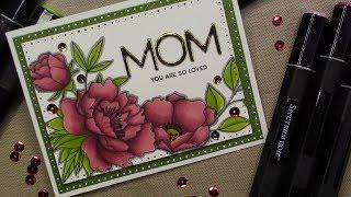 SSS Delicate Flowers/Mother's Day Card/Coloring With Spectrum Noir