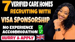 VERIFIED UK CARE HOMES CURRENTLY RECRUITING CARE WORKERS WITH VISA SPONSORSHIP / NO EXPERIENCE 