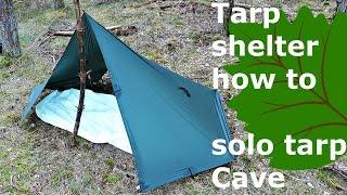 tarp shelter how to: cave with a solo rectangular tarp