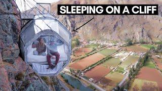 SKYLODGE ADVENTURE SUITES, PERU  SLEEPING ON THE SIDE OF A CLIFF IN A CAPSULE HOTEL