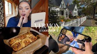 FALL VLOG  grwm, cozy day baking cinnamon rolls, gondola ride, autumn girls day in vermont!