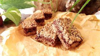 شیرینی خرمایی با جوی دوسر (مقویی و انرژی زا) - Date slices with rolled oats