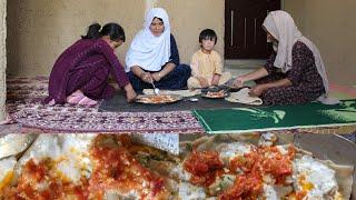 Rural Life in Jaghori Afghanistan | Village food | Village cooking Ashak  Romet Village...