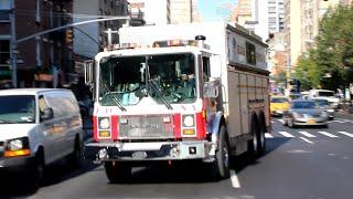 FDNY "Rescue 7" Rescue Services responding into a 2-alarm in Manhattan