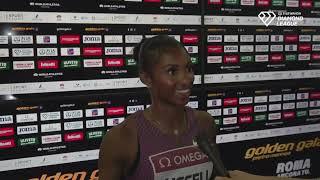 Masai Russell Happy With Healthy Race For Second In Women's 100m Hurdles At Rome Diamond League