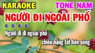 Karaoke Người Đi Ngoài Phố Tone Nam Nhạc Sống Trữ Tình Hay | Kho Nhạc Karaoke