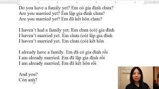 How to say are you married in Vietnamese