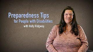 Preparedness Tips for People with Disabilities