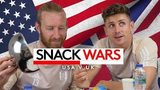 SNACK WARS | Tim Ream and Tom Cairney try the best American and British Snacks! 