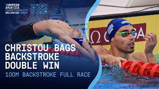 Apostolos Christou Wins 100m Backstroke Gold | HIGHLIGHTS | Belgrade 2024