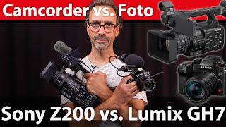 Camcorder vs. Systemkamera: Sony PXW-Z200 vs. Panasonic Lumix DC-GH7 – der Konzeptvergleich