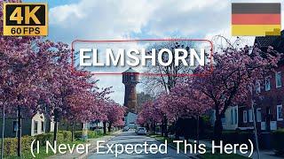 4K Walk in ELMSHORN, Germany  | 2024 | Beautiful Cherry Blossom outside Ugly City Center