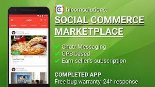 Social Commerce Marketplace Android App Template, Script, Source Code for Sale