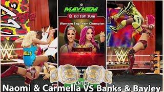 Wrestlemania 35 | Naomi  & Carmella VS Banks & Bayley | WWE MAYHEM