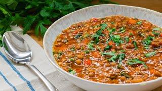 Homestyle Lentil Soup for a Vegetarian and Vegan Diet | Easy Lentil Soup Recipe!