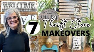 7 DIY UPCYCLED home decor MAKEOVERS / THRIFT STORE finds