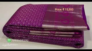 Pure kanchipuram handloom silk sarees with price, bridal collection || contact: +91 79954 99590