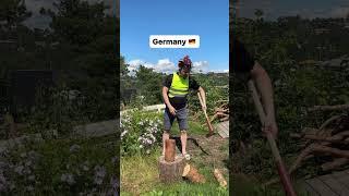 Chopping wood in…  #norway #beingnorwegian #helgianderlend