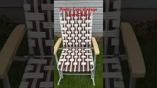 Cool Estate Sale Finds:  Two Vintage 1970s Aluminum Rocking Lawn Chairs!  Who Remembers These??