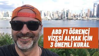 AMERİKA F1 ÖĞRENCİ VİZESİ İÇİN 3 ÖNEMLİ KURAL NEDİR?